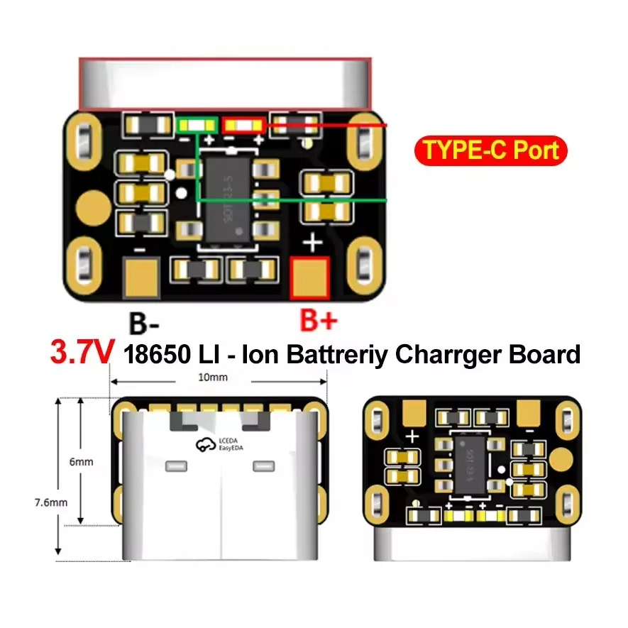 1-50PCS Type-C 18650 Lithium B - Modular Power Supply recension och pris