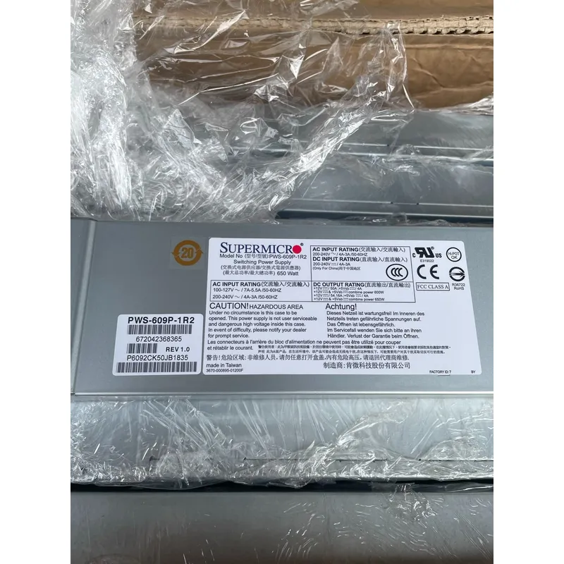 for Supermicro PWS-609P-1R2 65 - Power Supply 650W recension och pris