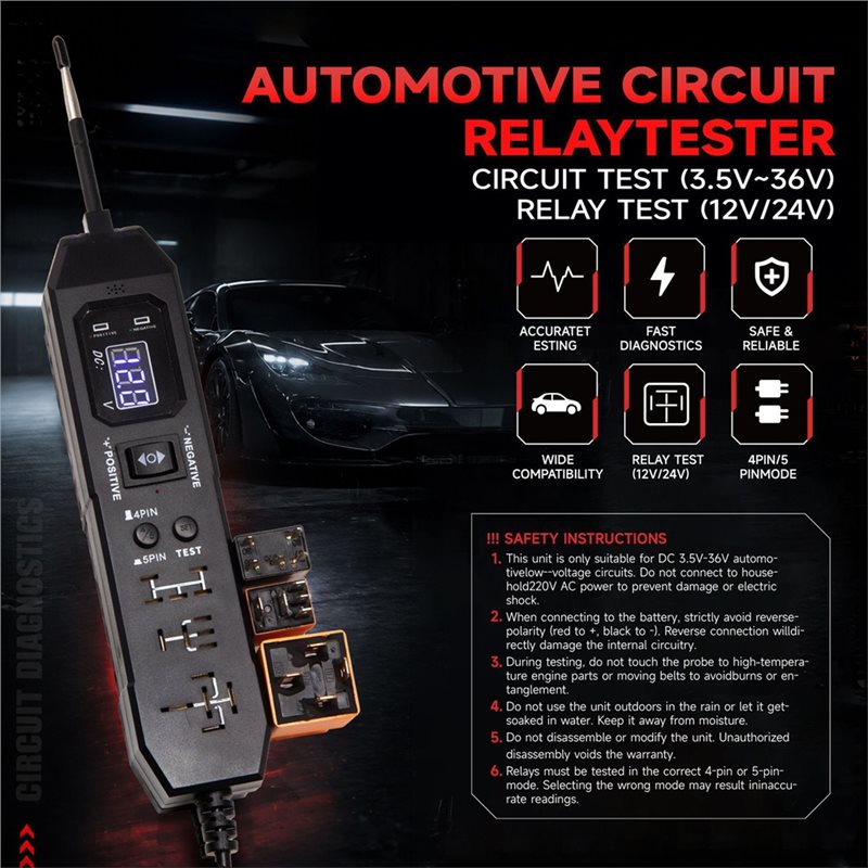 Diagnostics Tool For Vehicle E - Power Supply Tester recension och pris