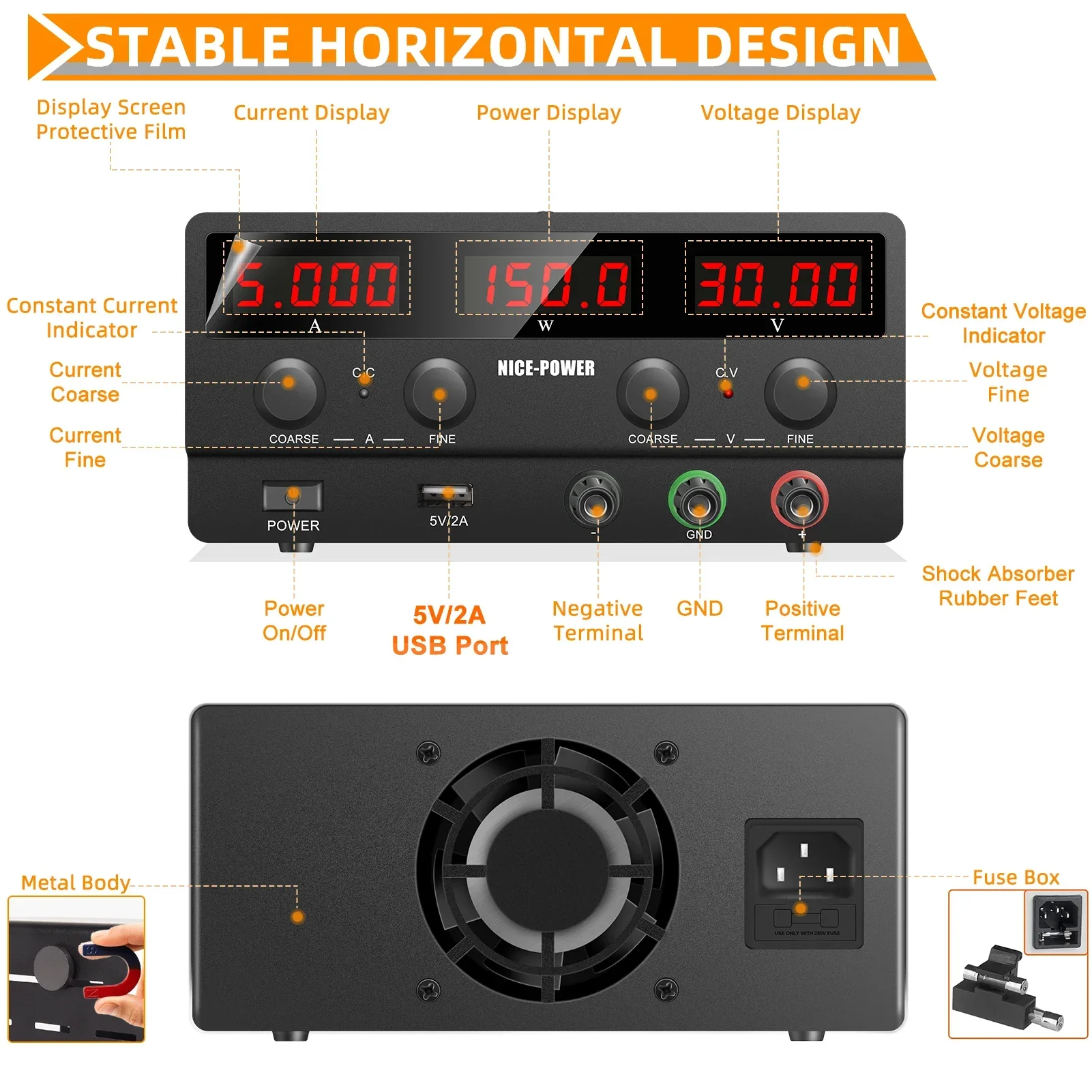 30V 5A 150W DC Power Supply NI - Smps Power Supply recension och pris