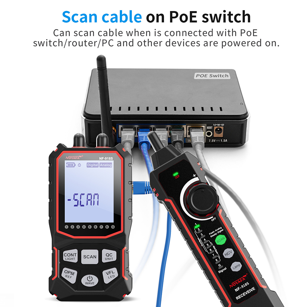 Noyafa Network Cable Tester LC - Power Supply Tester recension och pris
