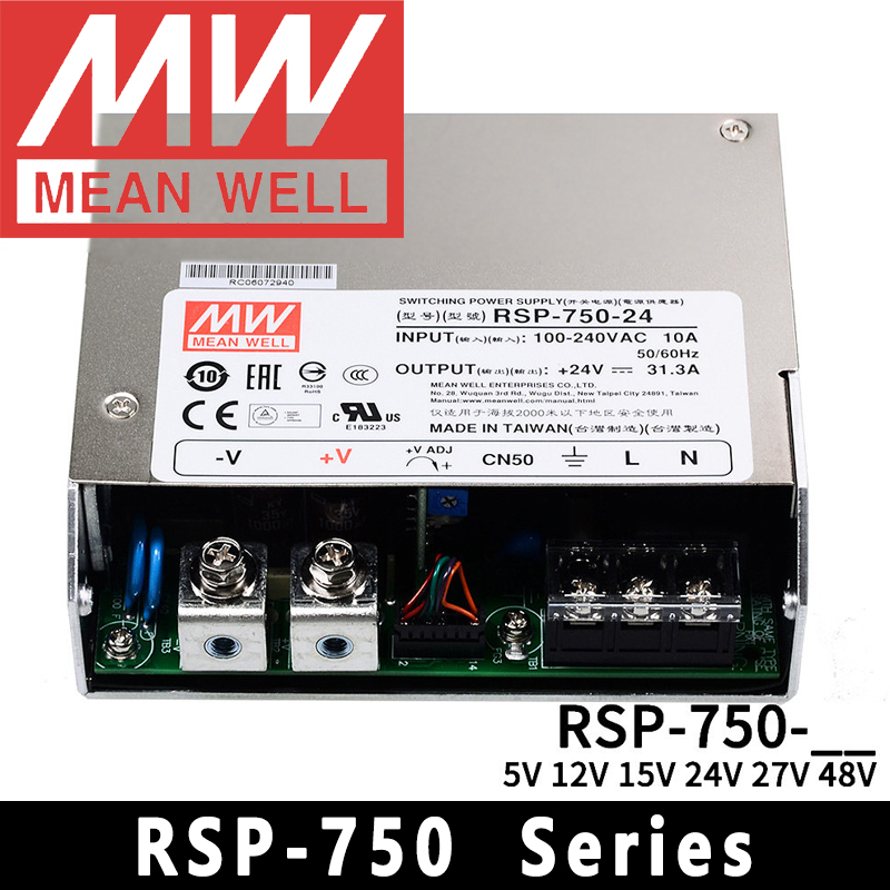 Mean Well RSP-750-5/12/15/24/2 - Power Supply 750W recension och pris