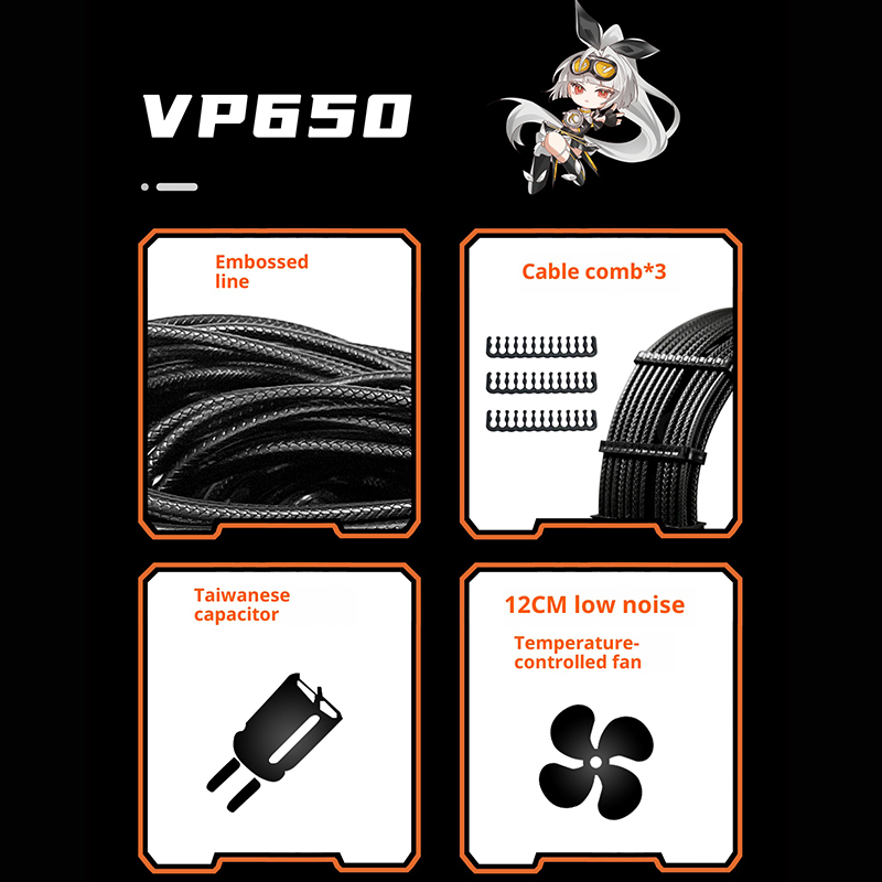 Power Train X-GAMERX VP 650W 7 - Power Supply 650W recension och pris