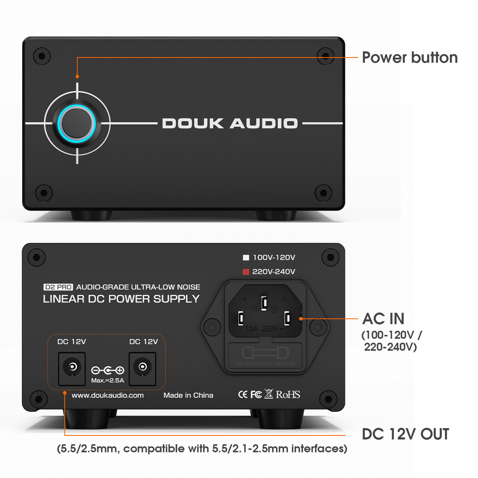 Douk Audio DC 12V 35W Regulate - Power Supply 12V recension och pris