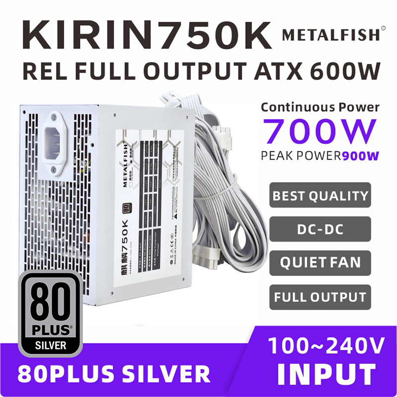 METALFISH KIRIN750K White Chas - Power Supply 650W recension och pris