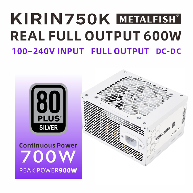 METALFISH KIRIN750K White Chas - Power Supply 650W recension och pris