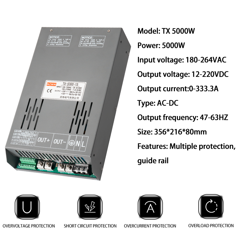 5000W 12V 24V 36V 48V 72V 80V- - Smps Power Supply recension och pris
