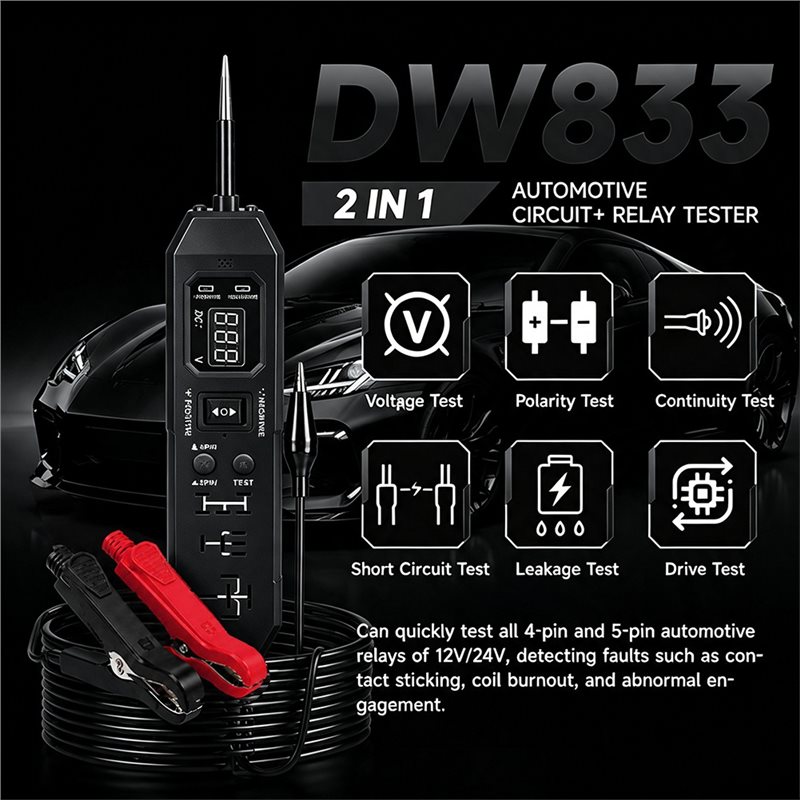NEW-Automotive Relay Tester, D - Power Supply Tester recension och pris