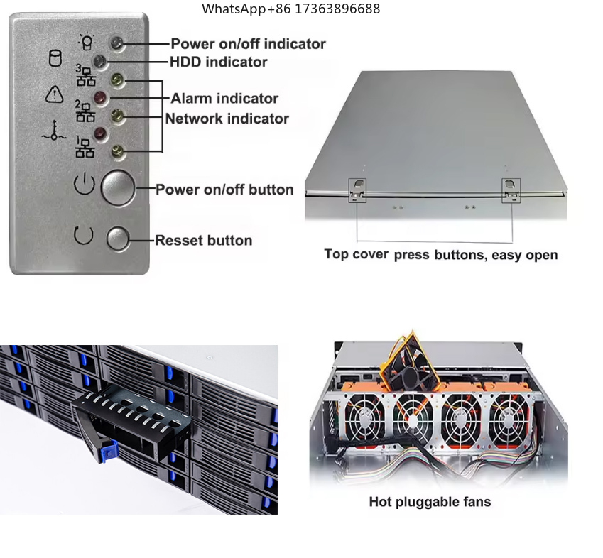 4U Rackmount Server Case 24 Ho - Server Power Supply recension och pris