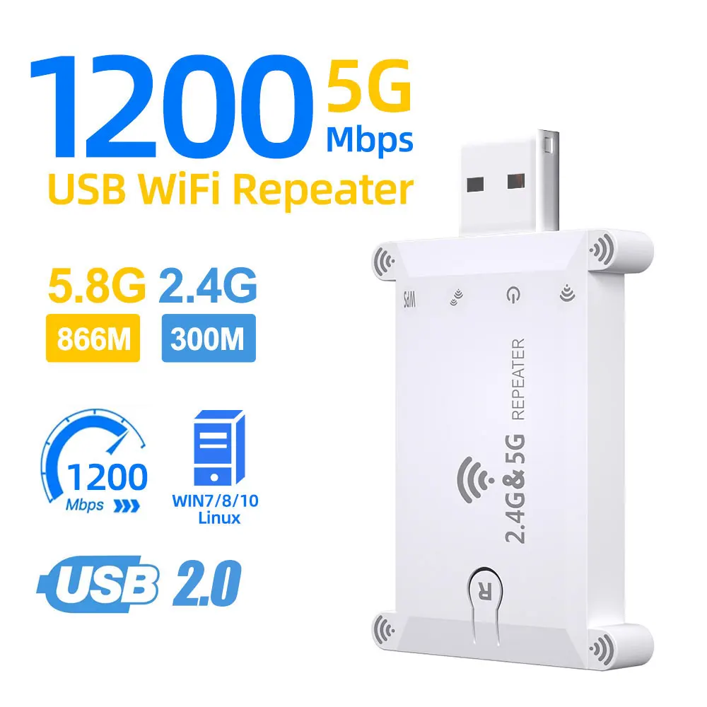 WiFi FIY 2.4g/5g Usb Wifi Repe - Server Power Supply recension och pris